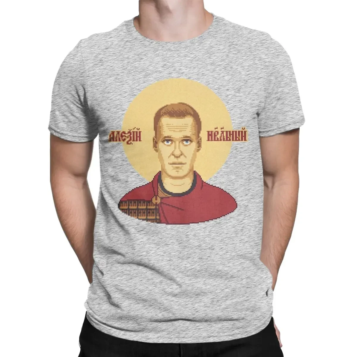 Alexey Navalny The Great Martyr Men T Shirts Pure Cotton Graphic Clothes Vintage Tee Shirt Short Sleeve Crewneck T-Shirts style