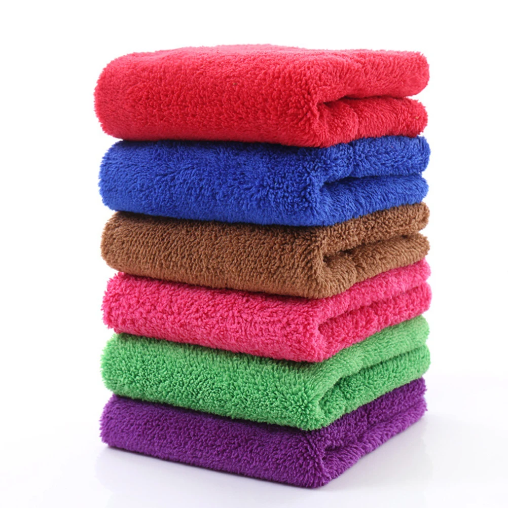

Microfiber Car Towels Purple Double Layer Water Absorption Drying Towel For Car Wash Scratch Free Cleaning Cloth Vehicle