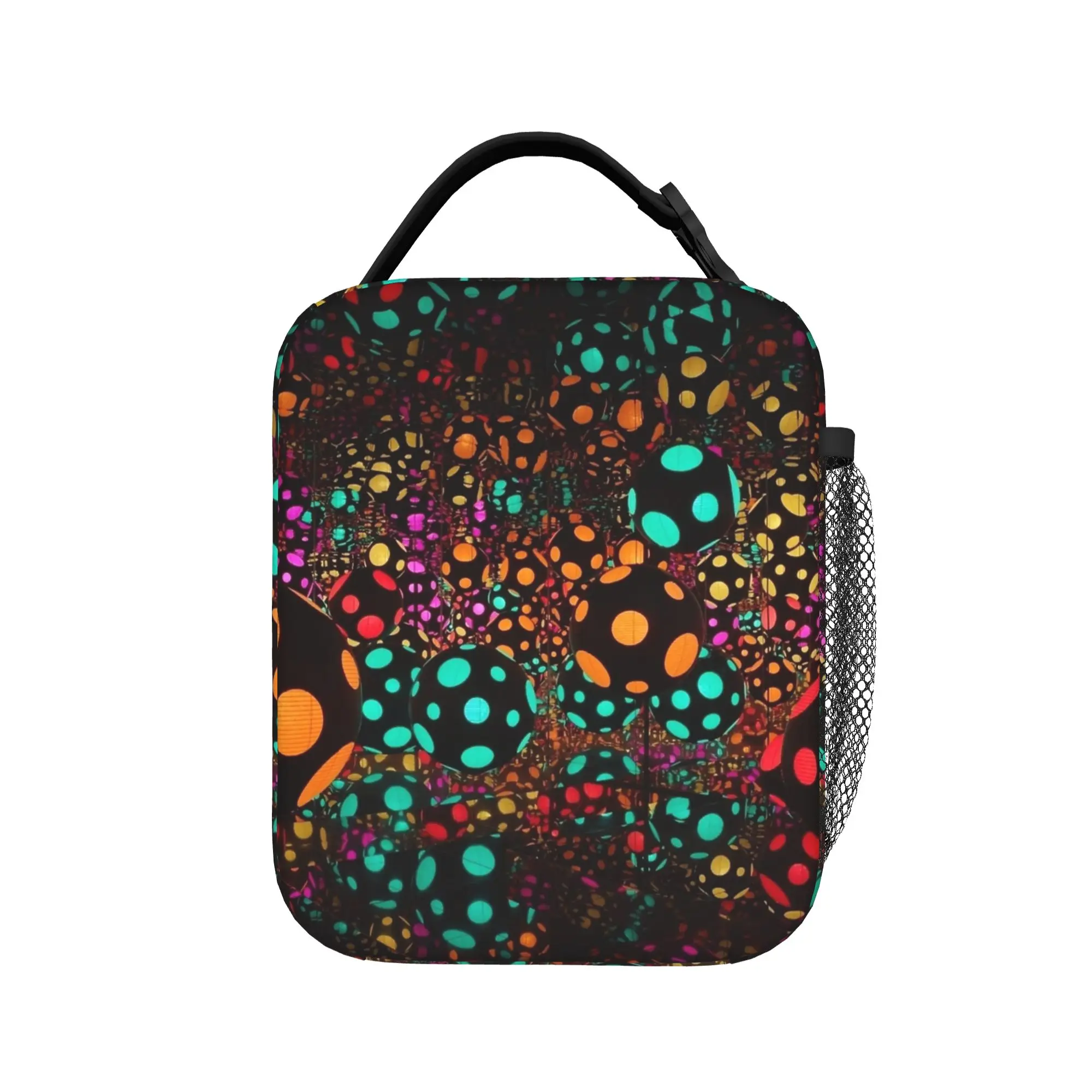 Yayoi Kusama Thermal Insulated Lunch Bag for Picnic  Portable Food Bag Container Thermal Cooler Lunch Boxes