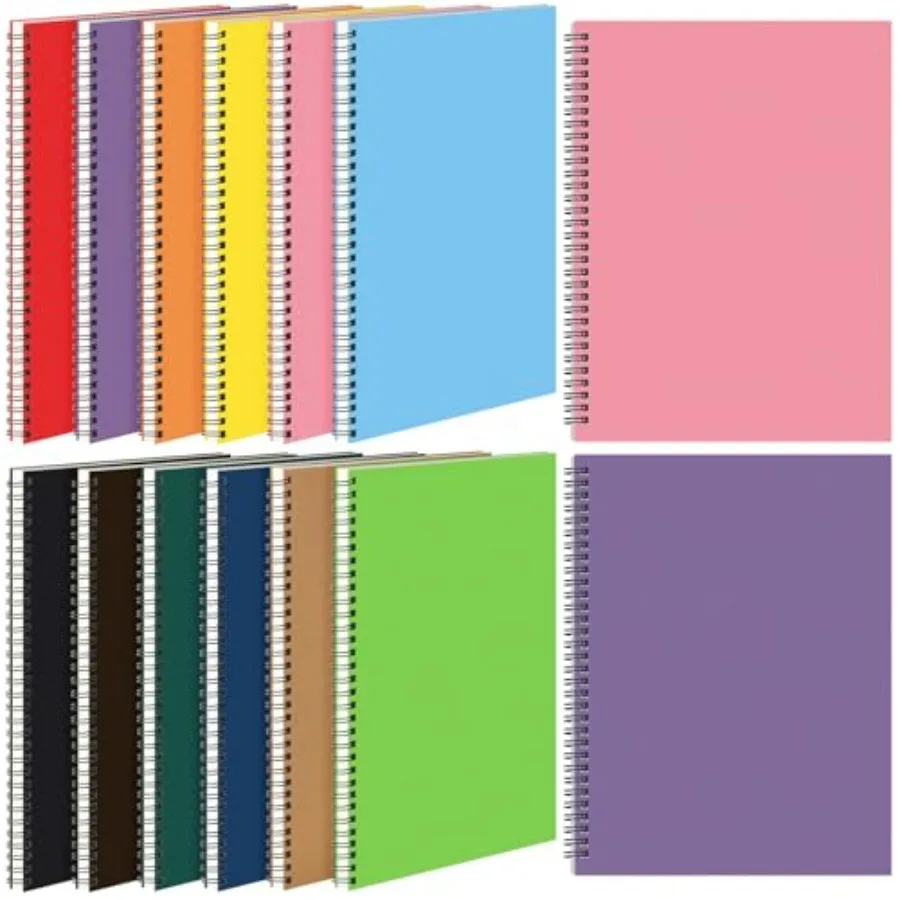 Pcs Small Spiral Notebook Lined Spiral Journal College Ruled Notebook Wire Bound Kraft Cover 0 Pages for Work 8