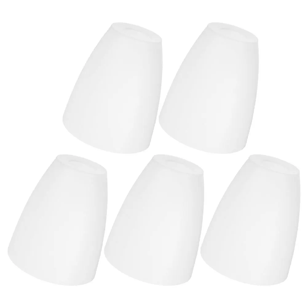 5 قطع من ظلال المصابيح البلاستيكية المتينة والأنيقة بتصميم الفم المسطح ونقل الضوء الممتاز وسهل التركيب وقلادة نظيفة ومتعددة الاستخدامات #2