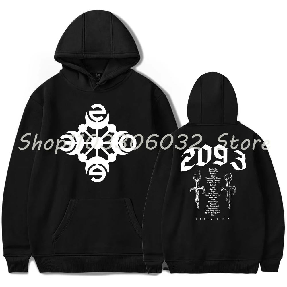 Yeat Crop Circle Hoodies 2093 Logo Merch Women Men Long Sleeve Casual Sweatshirt Fashion HipHop Clothes