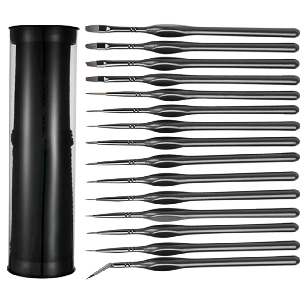 ชุดพู่กันทำเล็บขนาดเล็กแบบมืออาชีพชุดพู่กันระบายสีรายละเอียดขนาดเล็กแบบพกพาขนาดเล็กสำหรับมือใหม่