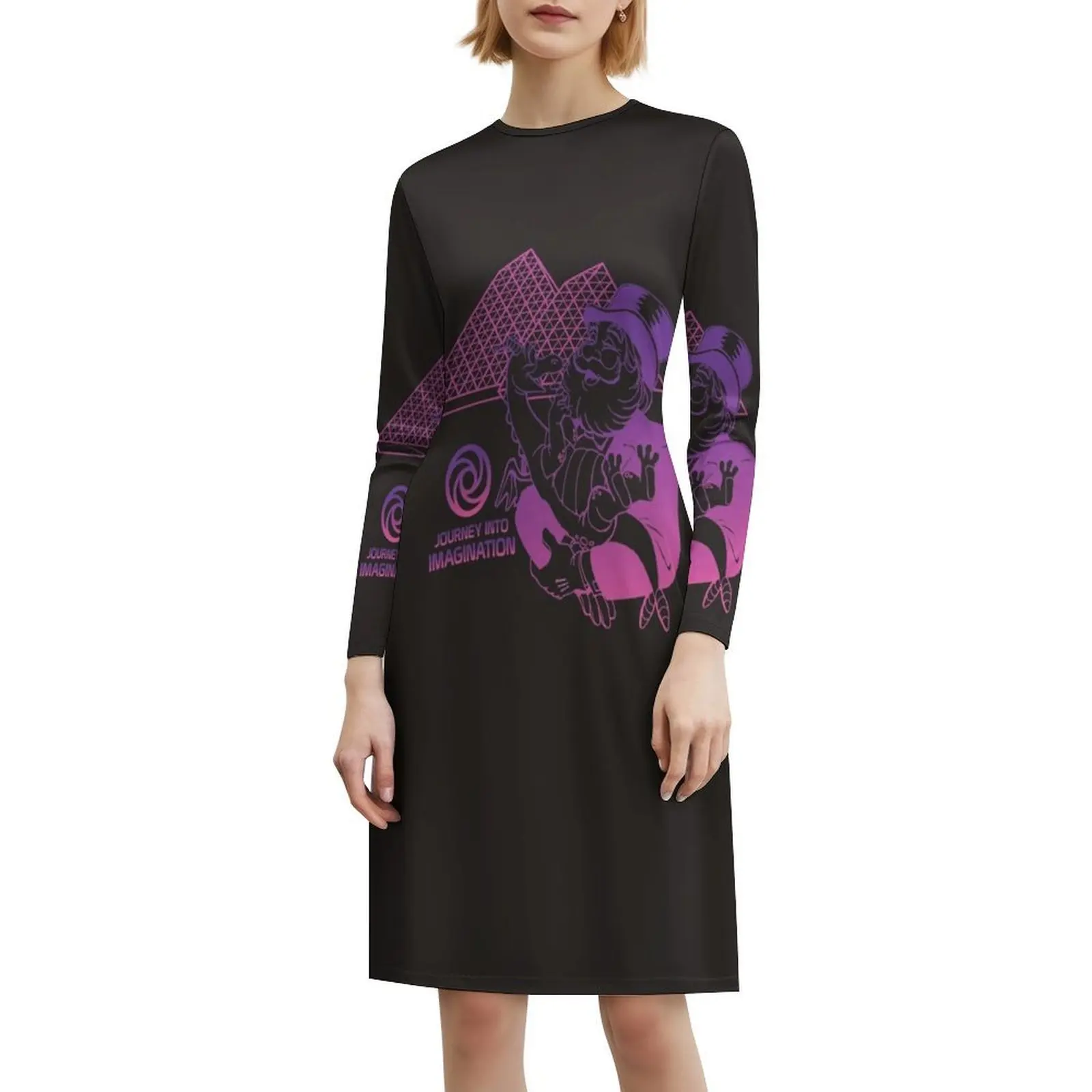 Dreamfinder and Figment Jii-Pink كلاسيكي تي شيرت فستان بوهيمي عتيق بأكمام منتفخة أو خيارات بلا أكمام لفستان النساء #6