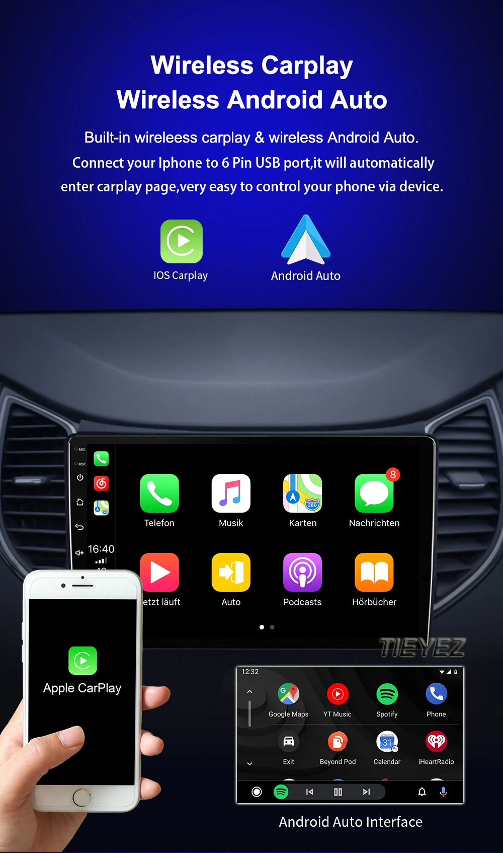 Auto-Radio Android 16 für Lexus IS250 IS300 IS200 IS220 IS350 2005 - 2012 Qualcomm 4G LTE Stereo-Headunit DSP QLED Multimedia BT – Detail 7