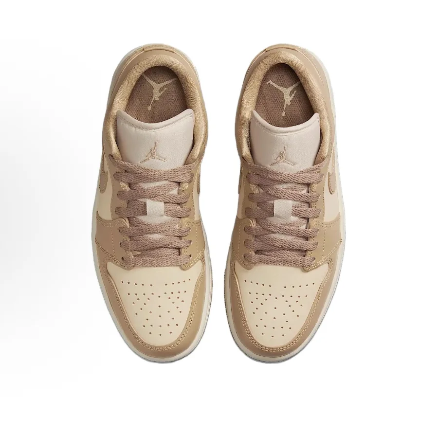 حذاء كرة السلة Nike Air Jordan 1 "Desert Camo" ذو رقبة منخفضة، ناعم، مريح، مقاوم للانزلاق، متين للجنسين طراز DC0774203