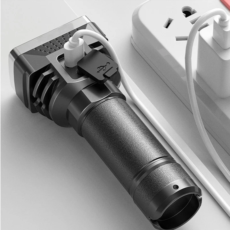 Portable 6 LED Super Powerful Led Flashlight High Power Torch Light USB Rechargeable Tactical Flashlight Emergency Camping Lamp