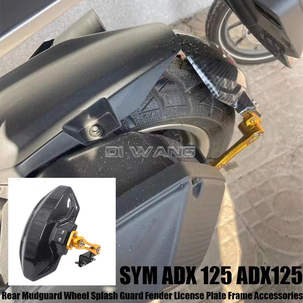 

For SYM ADX 125 ADX125 Motorcycle Rear Mudguard Wheel Splash Guard Fender License Plate Frame Accessories