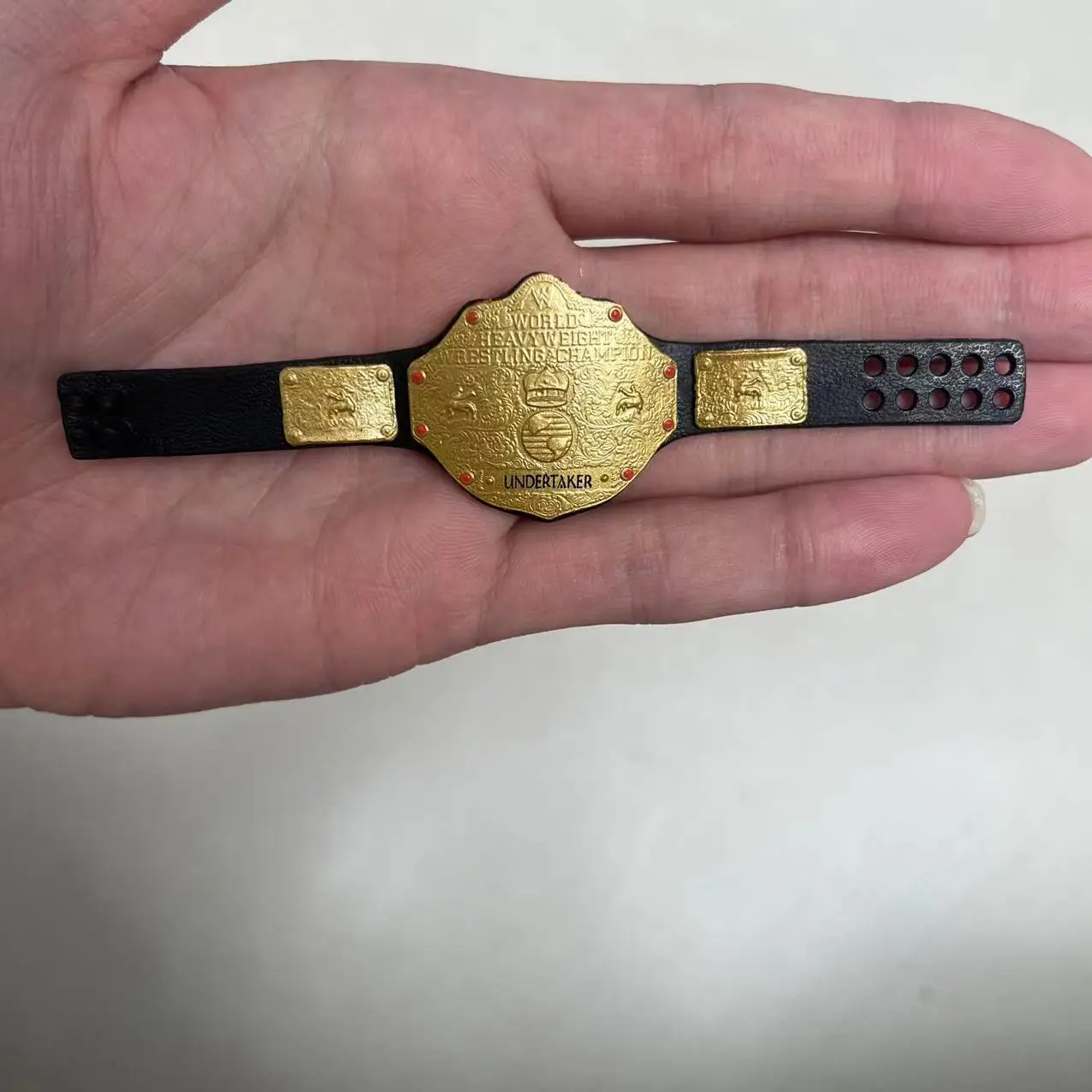 1pcs Decoration DIY 6\'\' WWE AEW Wrestler Doll Accessory World Championship Part Gold Belt for Doll Action Figure Non-rotatable