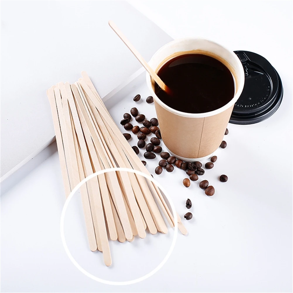 

50 Pcs Wooden Coffee Stirrers Hot Drink Straws Cocktail Sticks 14cm 18cm 19cm Kitchen Tools And Gadgets For Offices Cafes