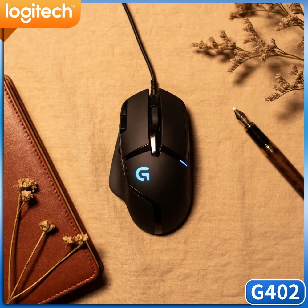 Logitech G402 Gaming Mouse 500 IPS Rapid Movement Tracking Anti‑Slip Side Grips For Notebook Practical Scenarios