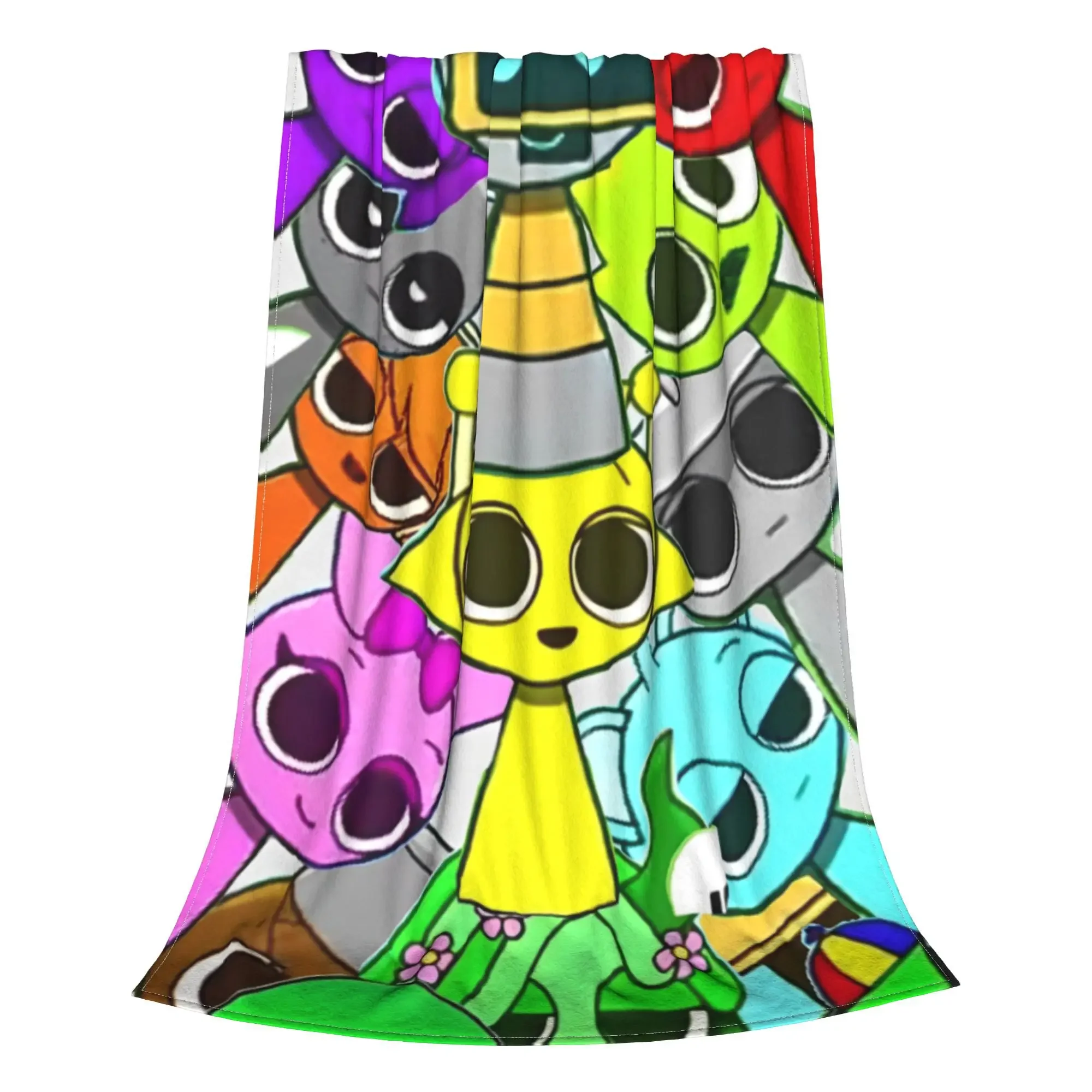 Sprunki Incredibox Game Throw Blanket for Couch  Soft Fuzzy Plush Blanket 50x60 Inch Multiple Sizes Bedspreads for All Seasons