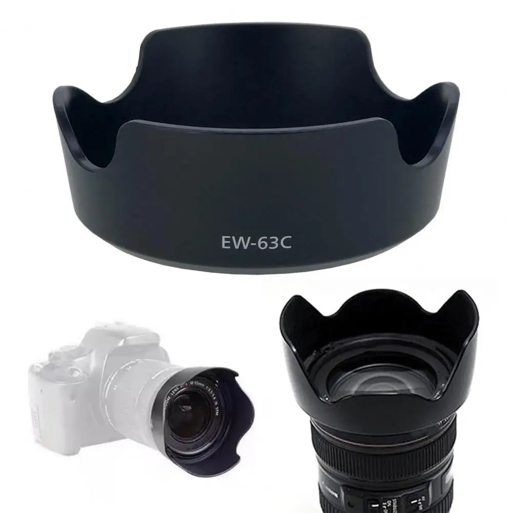 カメラレンズプロテクターケース カメラレンズフード Ef-s 18-55mm F/3.5-5.6 Is Stm レンズフード 紫外線防止 花びら防止フード 簡単