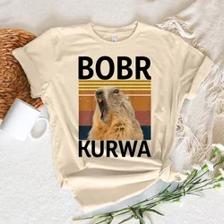 Bobr Kurwa t shirt women summer streetwear graphic t shirt female streetwear manga designer clothing