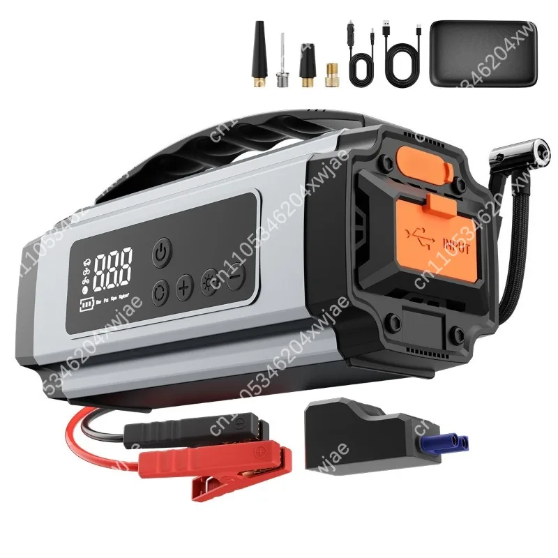 Portable Jump Starter Air Compressor Tire Inflator Power Bank 150PSI Emergency Booster for Car 12V Auto Battery Charger