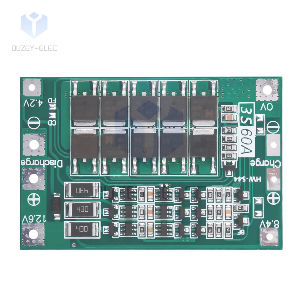 BMS 3S 60A 18650 Lithium Battery Charger Protection Board For Drill Motor With Balance