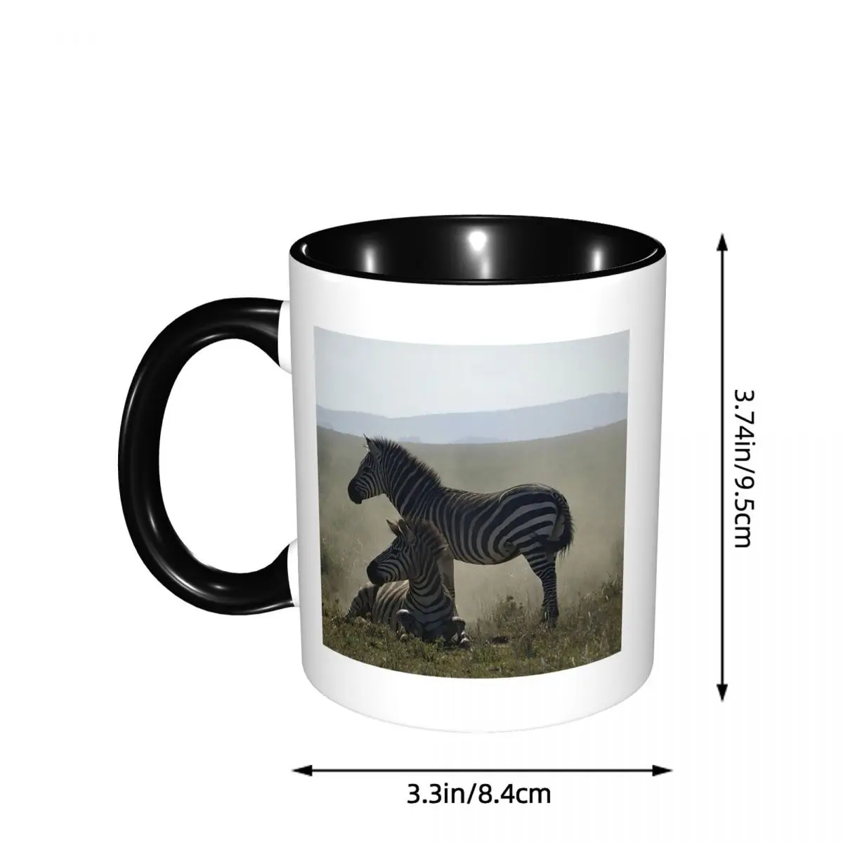Zebras At Play Mug Funny Ceramic Coffee Cups Tea Mugs Milk Cup Drinkware Gifts for Friends