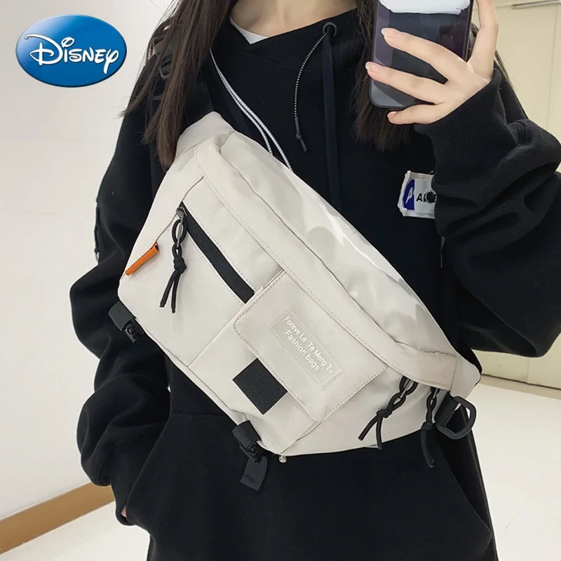 Disney Chest Pack Woman New Street Trend Waist Bag Unisex Outdoor Sports Fanny Pack Shoulder Bag Fashion Nylon Belt Bags Purse