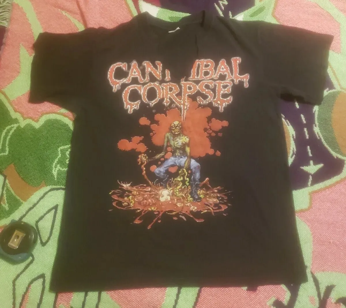 Винтажная футболка Cannibal Corpse Frantic Disembowelment 2006 года L, футболка с металлической лентой Винтажная футболка Cannibal Corpse Frantic Disembowelment 2006 года L, футболка с металлической лентой