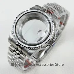 SUB GMT 시계 모드용 사파이어 유리 시계 케이스, 다이버 40mm NH35, NH34, NH35, NH36, NH38, 28.5mm 다이얼 오이스터, 쥬빌리 904L 팔찌