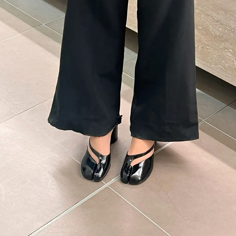 

IPPEUM Tabis Pumps Shoes 2026 New Fashion High Heel Sandals Split Toe Footwear Shoes