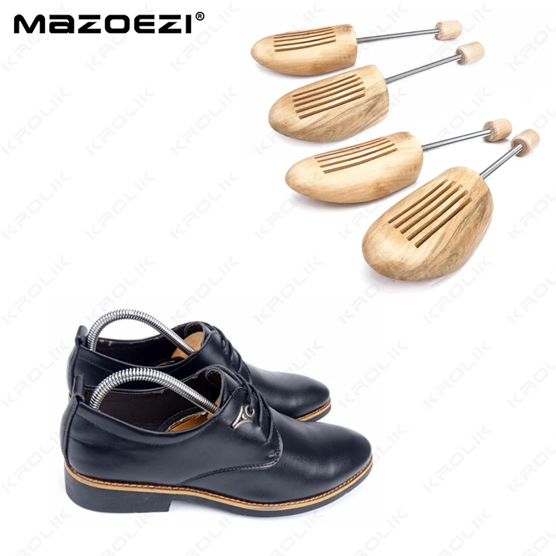1 Pair Wooden Shoe Tree Unisex High-grade Spring Shoes Adjustable Support Shoe Stretcher Shaped Fixed Shoes Without Distortion