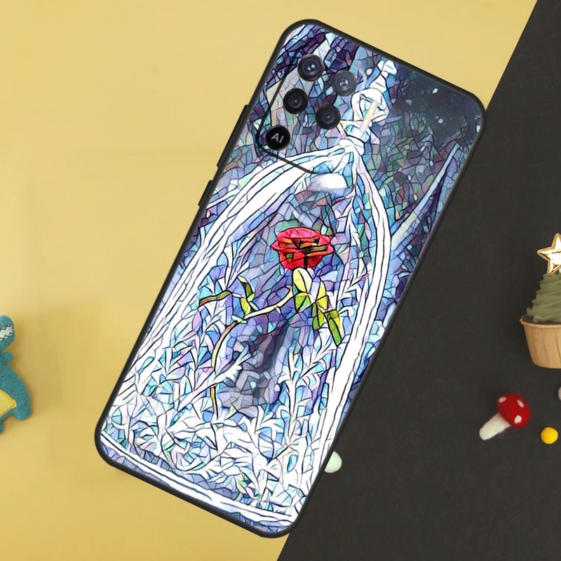 Stained Glass Rose Galaxys For OPPO A9 A5 A53 2020 A52 A72 A96 A76 A16 A54 A74 A94 A58 A78 A98 A15 A79 A17 A57 A77 Case