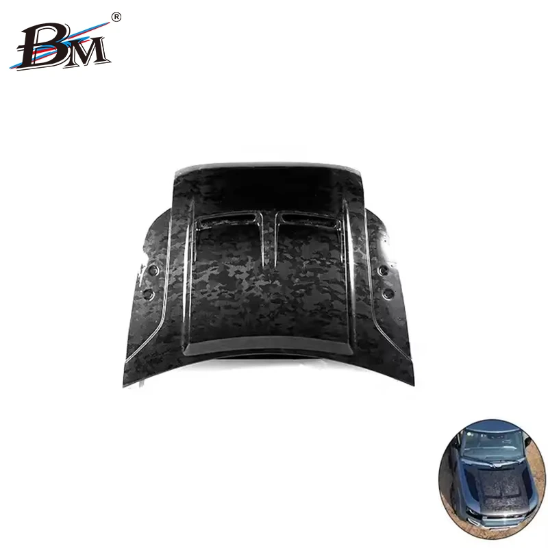 Car Parts Dry Carbon Fiber Engine Hood Car Bonnet For Land Rover Defender Engine Cover 90/110