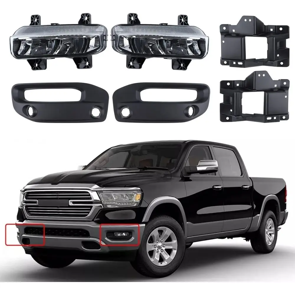 

2019-2023 Dodge Ram 2500/3500 Front Bumper LED Fog Lights with Bracket, Wires & Switch Assembly