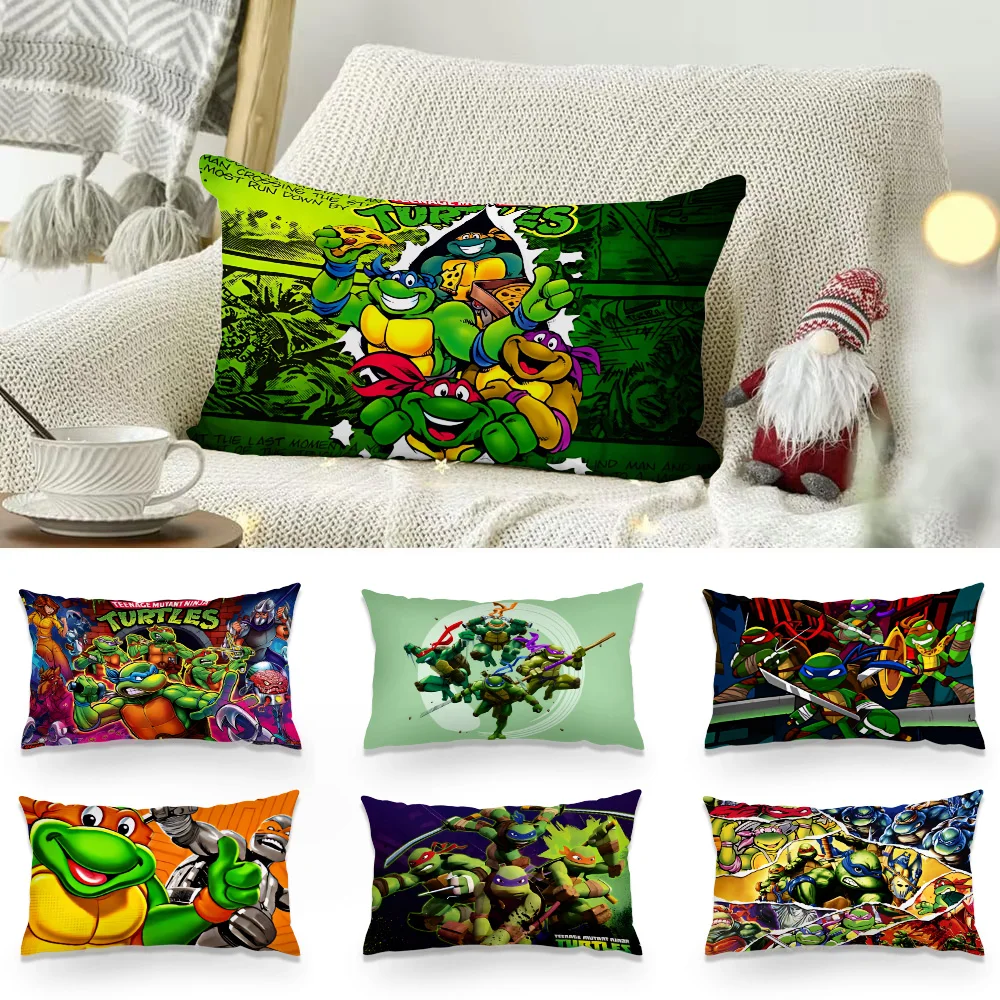 Hot N-NinjaS Double-sided Printing Rectangle Pillow Case Bedside Pillowcase Sofa Cushion T-Turtles Cover Room Home Decoration