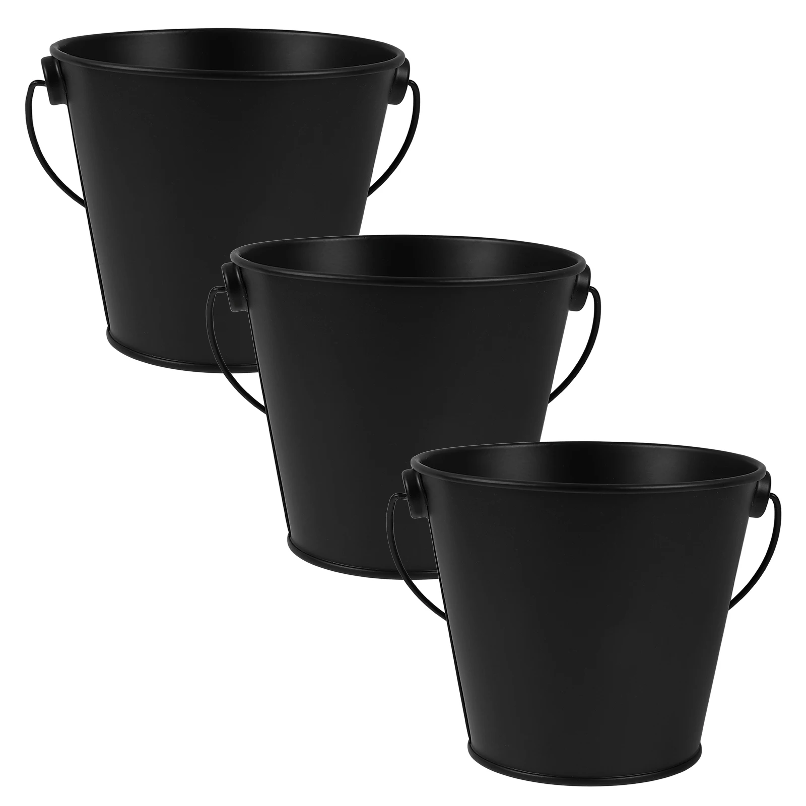 

3pcs Black Grease Bucket for BBQ Grill Drip Oil Collector Grill Supplies Reusable Portable Kitchen Bar Accessories