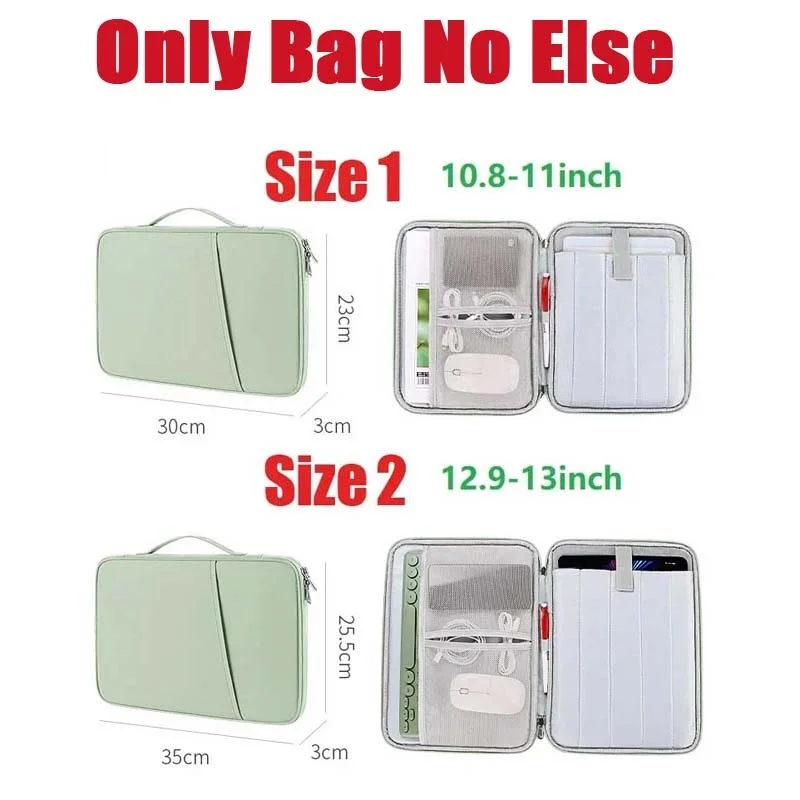 Pour Teclast ArtPad Air T50 Plus T50HD tablette sac poignée pochette zippée pochette étanche pour souris clavier câble étui de transport