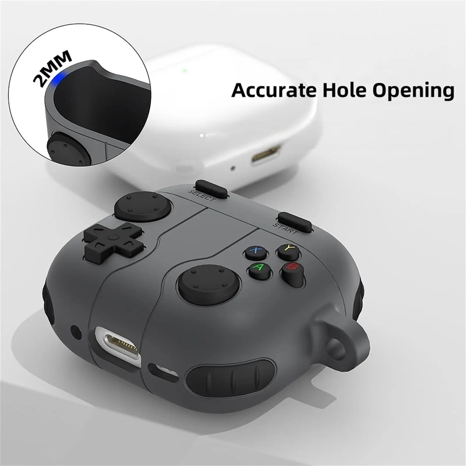 2024 New For Apple Air Pods 4 Case Protector 3D games console Cover with cleaning kit [visible front LED] For Airpods 4/SE Funda