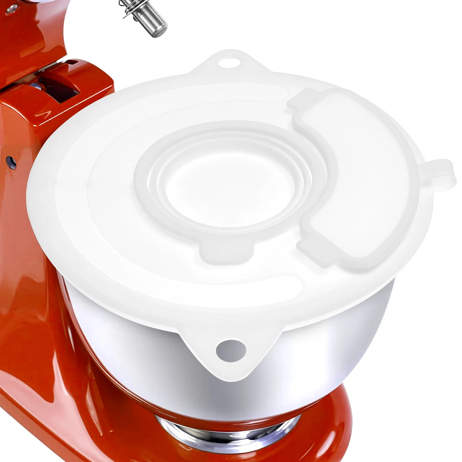 Tapa de silicona para tazón de batidora KitchenAid de 4.5-5Qt, a prueba de salpicaduras, para batidora de pie con cabezal inclinable, con accesorios plegables para tazón de batidora