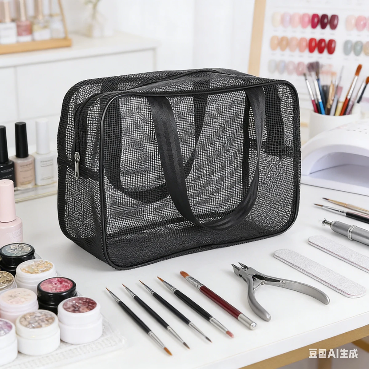 Tote Bag Cosmetic Storage Bag Multifunctional Shower Bag Large Capacity Portable Toiletry Organizer nail artist bag, beauty kit 