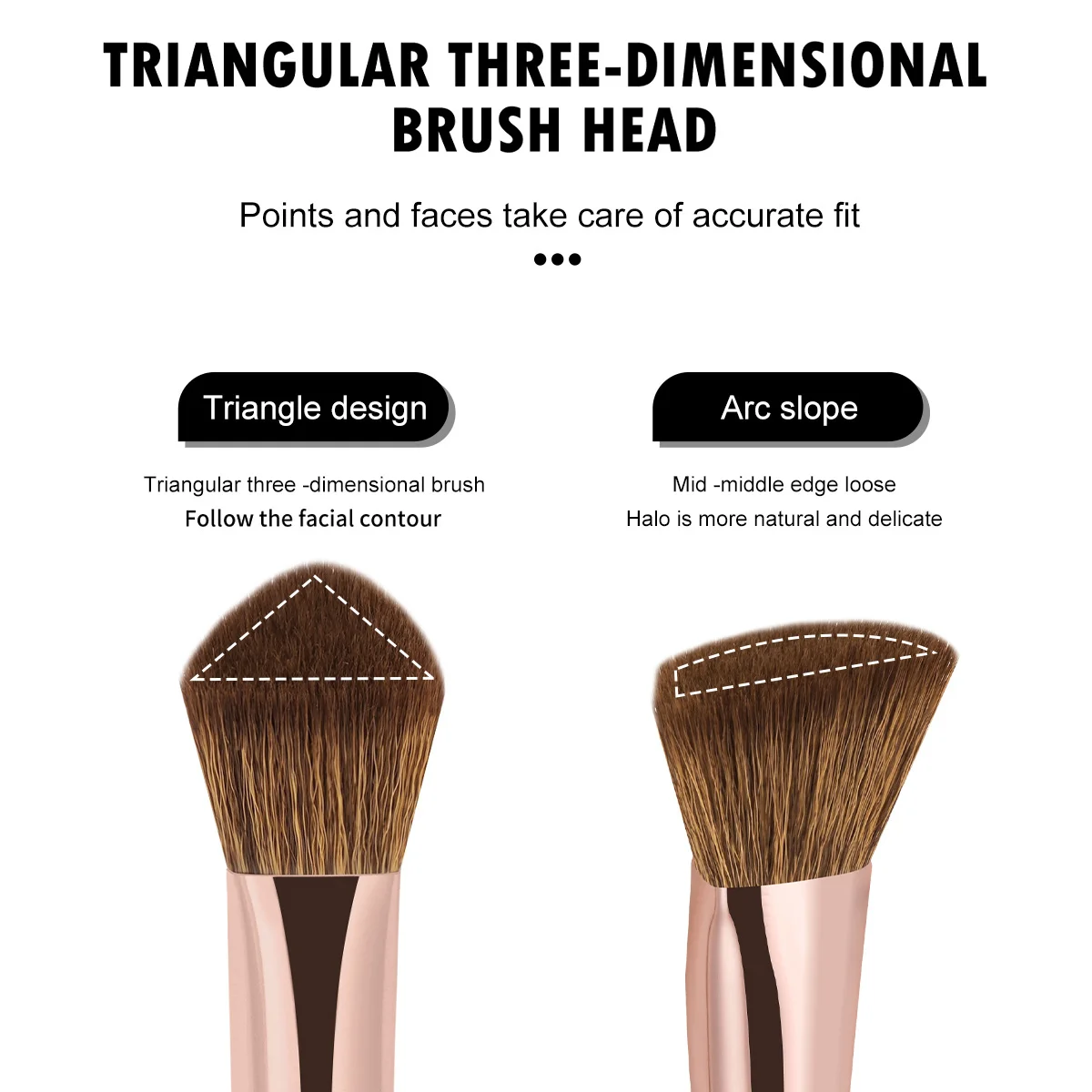 MAANGE 4 szt. Zestaw pędzli do twarzy i oczu, ultra miękkie włosie, pędzle do podkładu, korektora, różu, konturowania i cieni do powiek dla bezwadnego makijażu