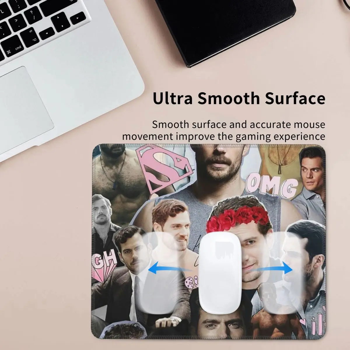 Henry Cavill Photo Collage Mouse Pad Computer Keyboard Mouse Mat Gaming Laptop Desk Mat Office Table Mats