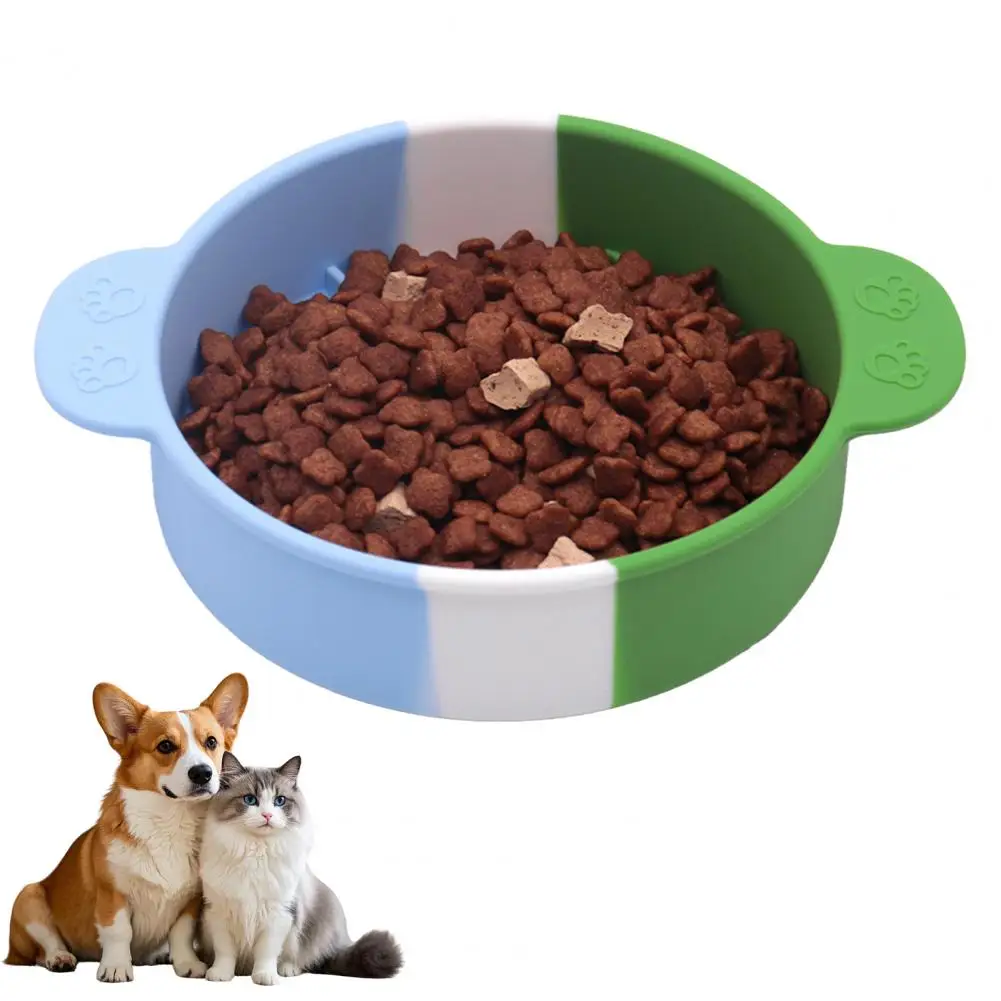 

Slow Feeder Pet Bowl Slow Feeding Dog Food Dish Silicone Healthy Eating Bowl Prevents Choking for Fast Eaters Dogs And Cats