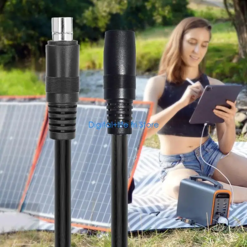 E06D 6.2 Meter Solar Panel Adapter Cable With Secure DC8020 8.0x2.0mm Connectors