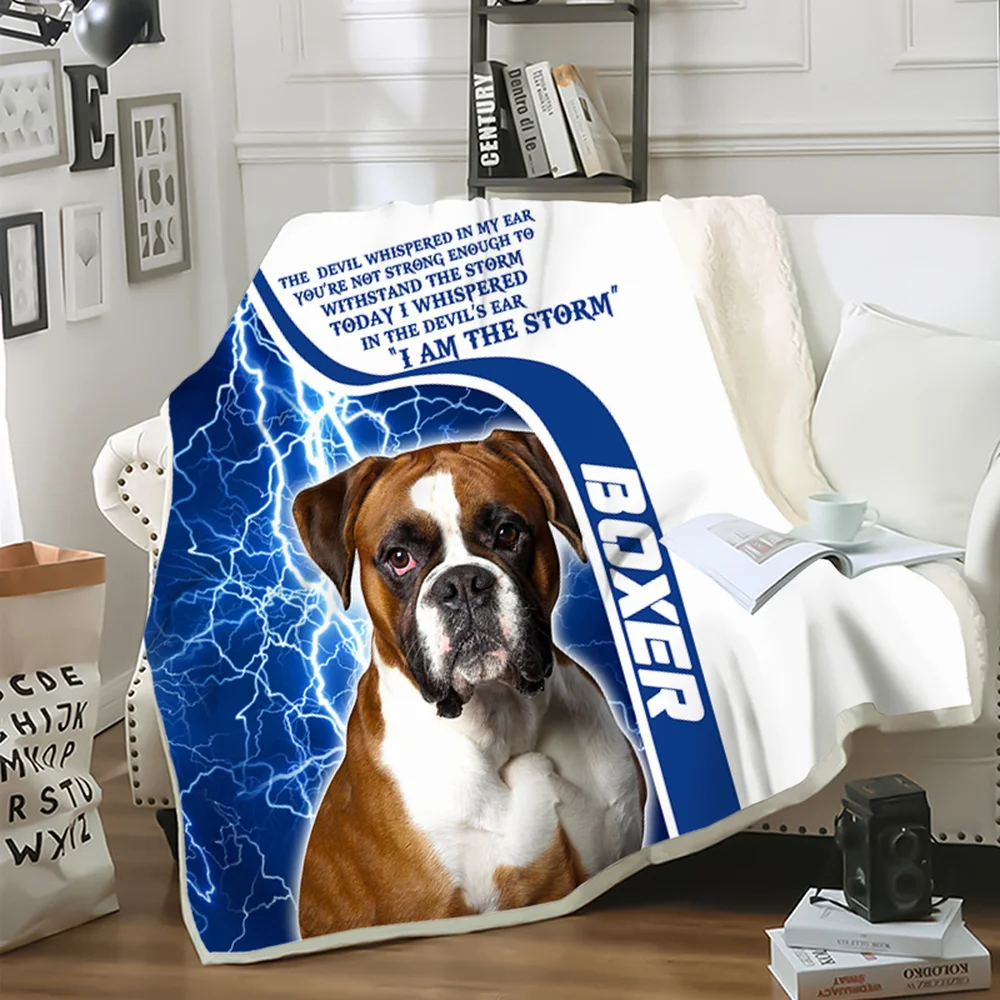 

CLOOCL Pet Dog Boxer Blue Lightning Blanket 3D Hiking Picnic Quilt Throws Blanket Bedspread Sofa Travel Blanket Drop Shipping