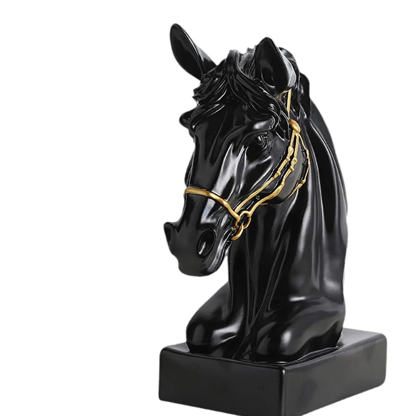 Horse Head Statue Animal Collectible Modern Horse Art Figurine Horse Decor