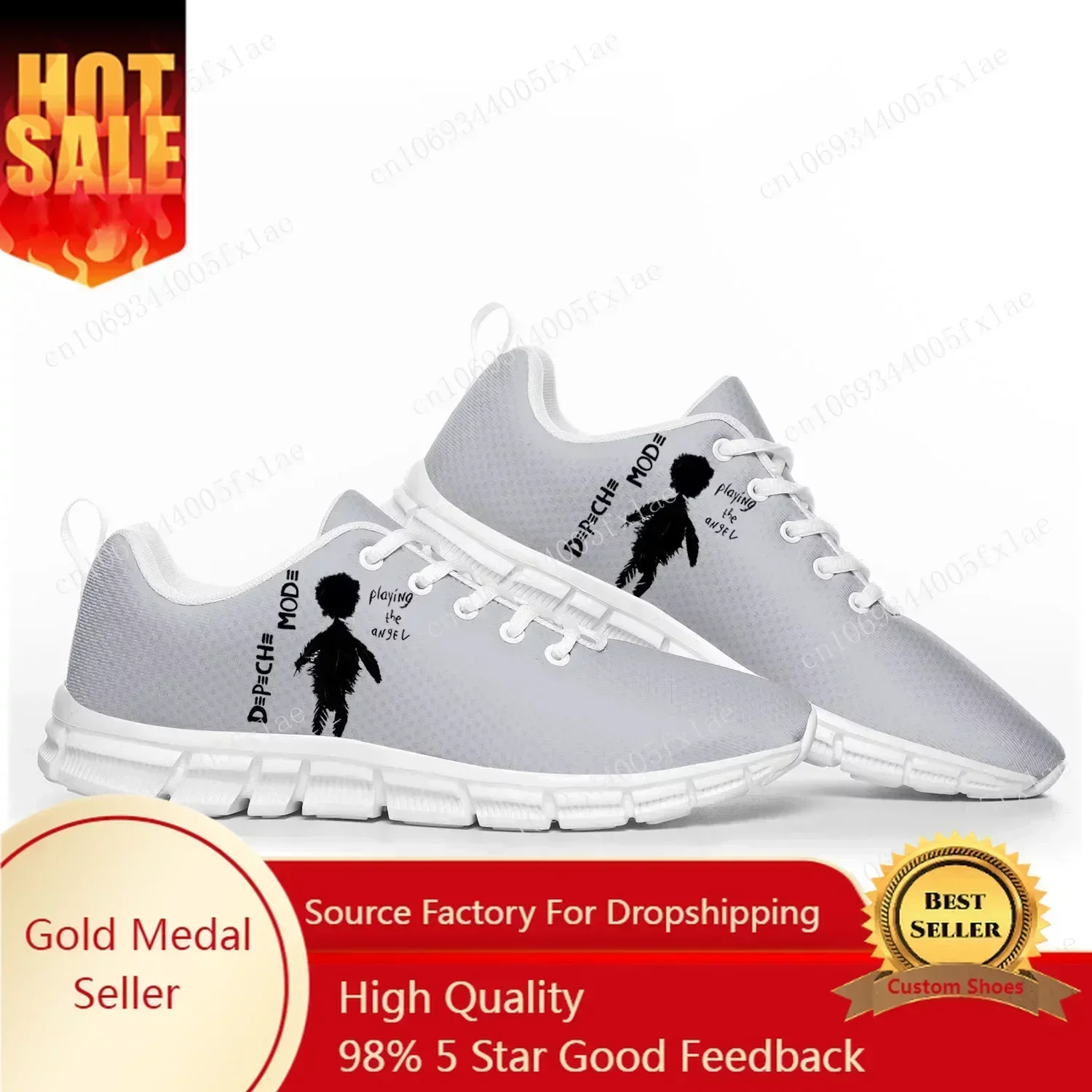 D-Depeche Rock Band Mode Sports Shoes Mens Womens Teenager Sneakers Casual Custom High Quality Couple Shoes White