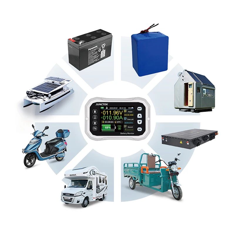 KH110F DC 120V 100A probador de batería Monitor de batería Bluetooth voltaje corriente VA batería coulómetro indicador de capacidad RV viaje
