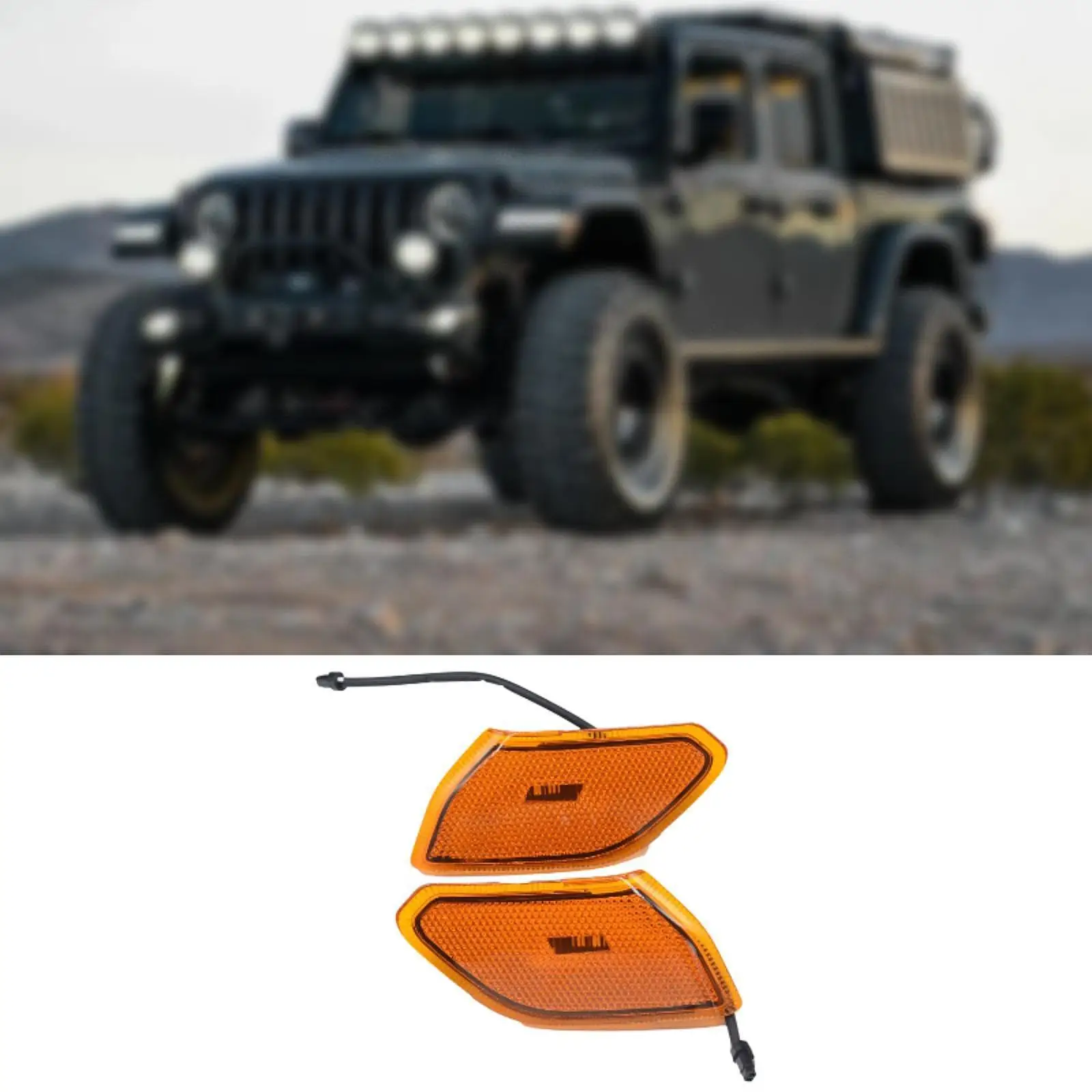 

2x Front Side Marker Lamps Replace Sturdy 68302120Ab for Wrangler
