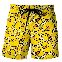 Summer Men's Swimwear Shorts Animal Pig Duck Print Shorts Beach Sexy Trunks Men Swimsuit Surf Board Short Sports Pants Brief Boy