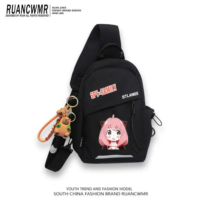 Spy X Family Crossbody Handbag Large Capacity Anime Anya Student Junior High Boys And Girls Elementary School Tutoring Bag Anime