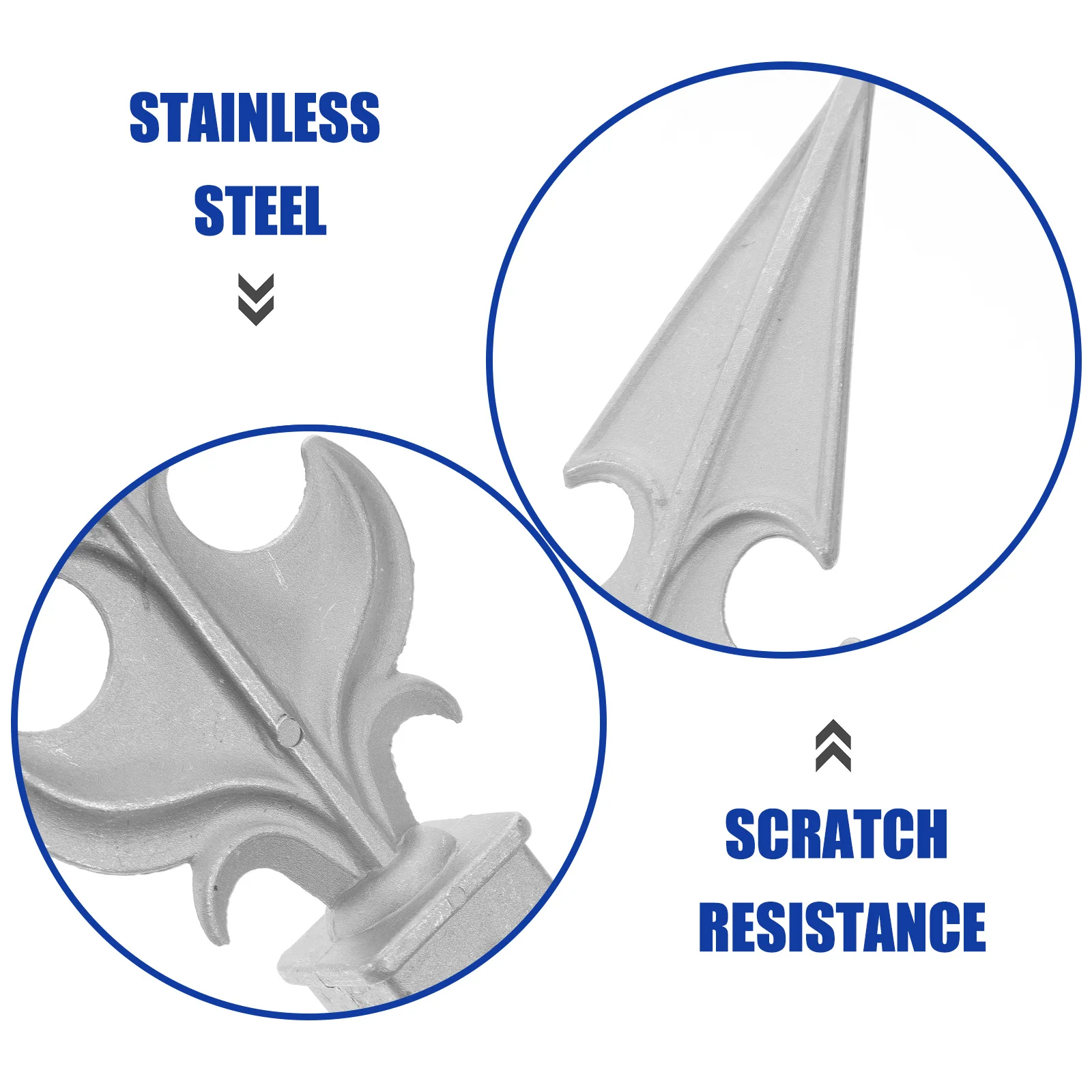 

4pcs Metal Cast Aluminum Fence Finials Outdoor Decorative Post Toppers Yard Garden Decor Fence Supply Border Finials