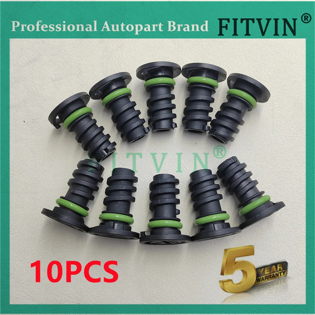 10Pcs A0029902017 0029902017 Green Black Rubber Ring Engine Oil Pan Drain Screw Plug Plastic for Mercedes-Benz C63 AMG S550