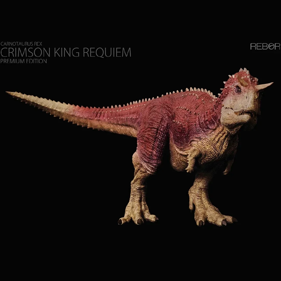 REBOR 1:35 Carnotaurus Rex Crimson King Requiem Premium Edition Dinosaur Model FIgure
