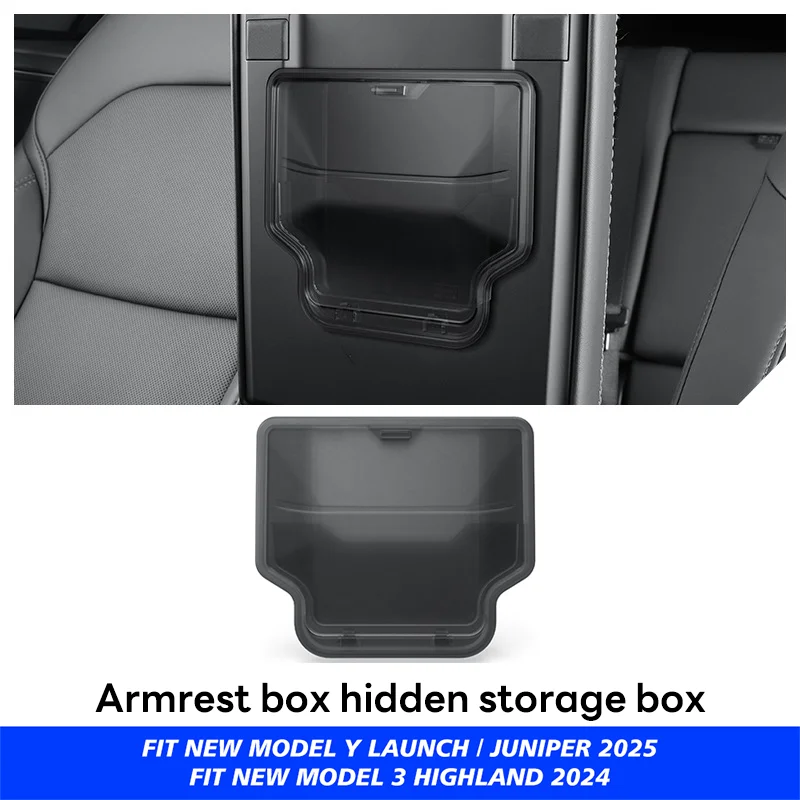 Für Tesla Neues Modell Y Launch Juniper ABS mit Silikon-Antirutschmatte Konsole & Armlehnen-Aufbewahrungsbox Oberer und Unterer Getränkehalter – Detail 22